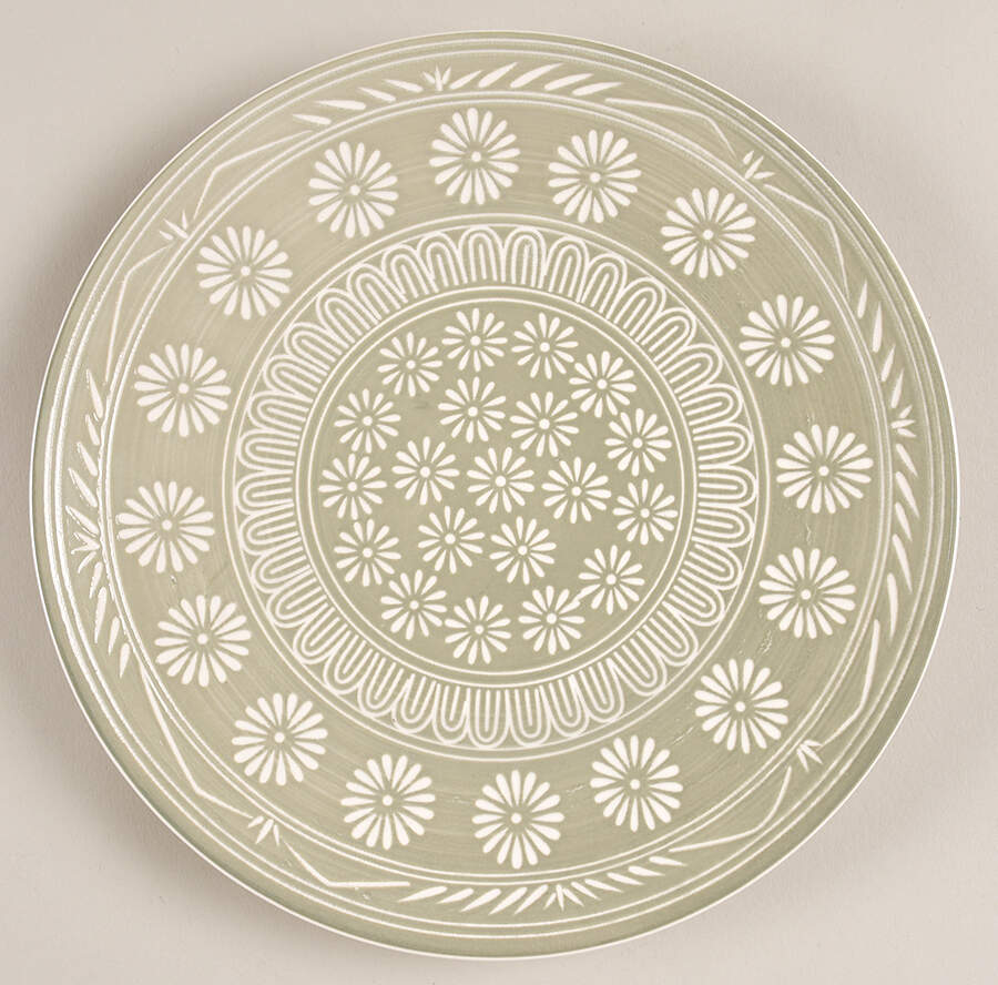 Ice Blue Daisy Salad Plate by Potter's Studio-1