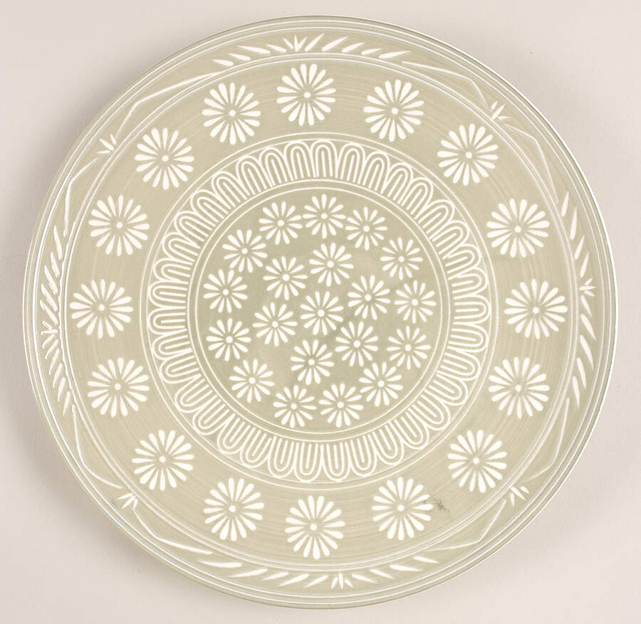 Ice Blue Daisy Dinner Plate by Potter's Studio-1