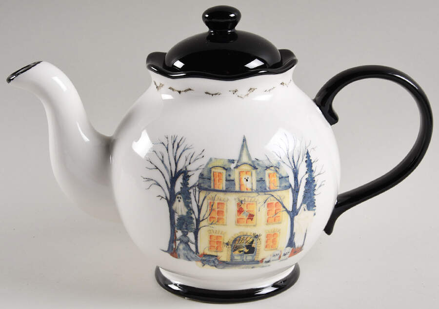 Midnight Haunted House Teapot & Lid by Potter's Studio-1