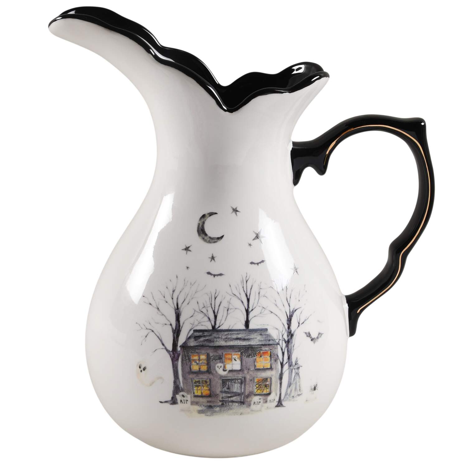 Midnight Haunted House 88 Oz Pitcher by Potter's Studio-1