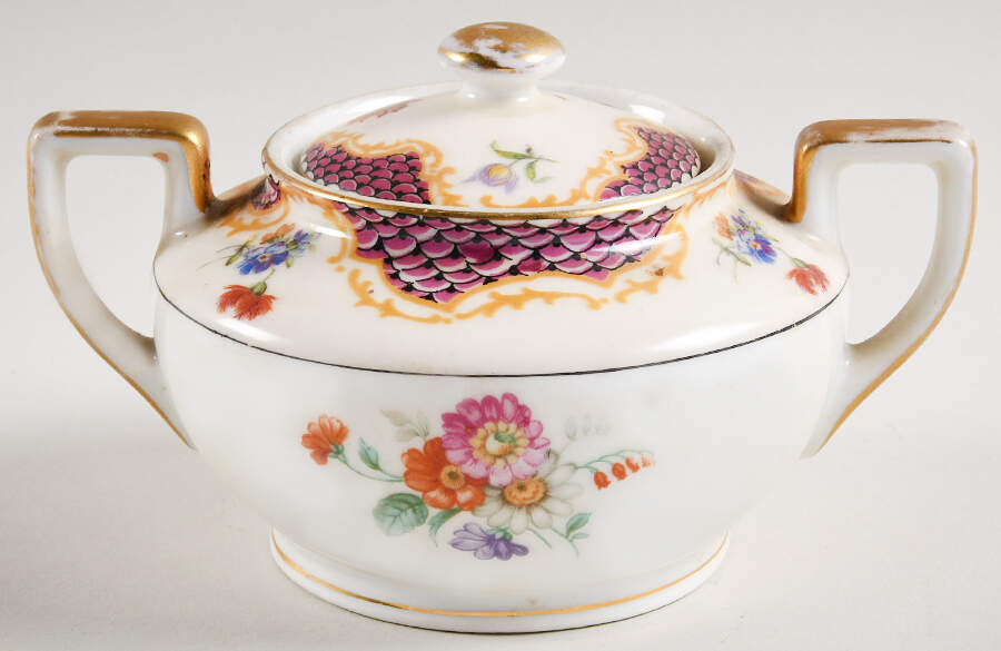 PHE66 Sugar Bowl & Lid by Phoenix (Czech)-1