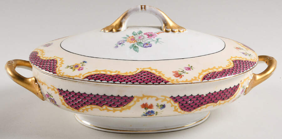 PHE66 Oval Covered Vegetable by Phoenix (Czech)-1