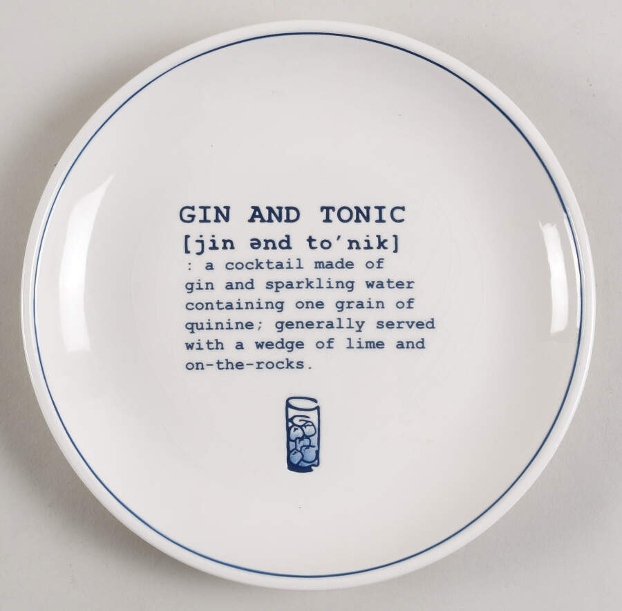 Cocktails Defined Salad Plate by Pottery Barn China-1
