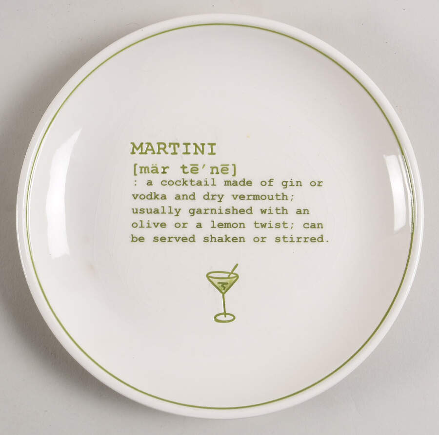 Cocktails Defined Salad Plate by Pottery Barn China-1