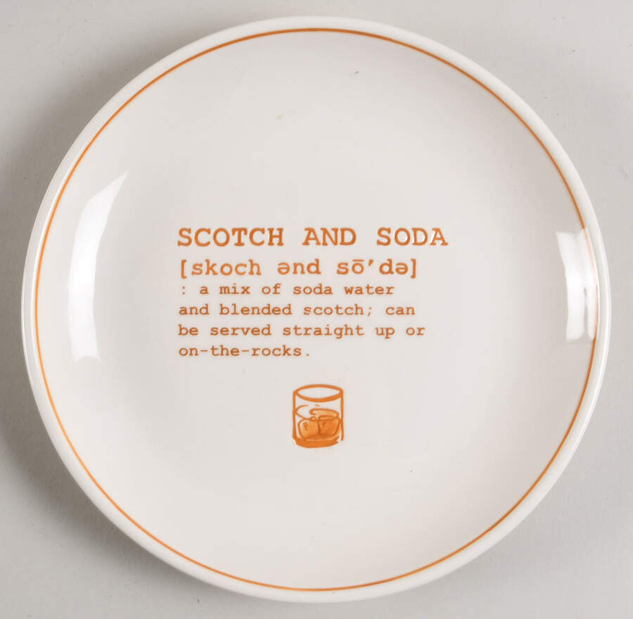 Cocktails Defined Salad Plate by Pottery Barn China-1