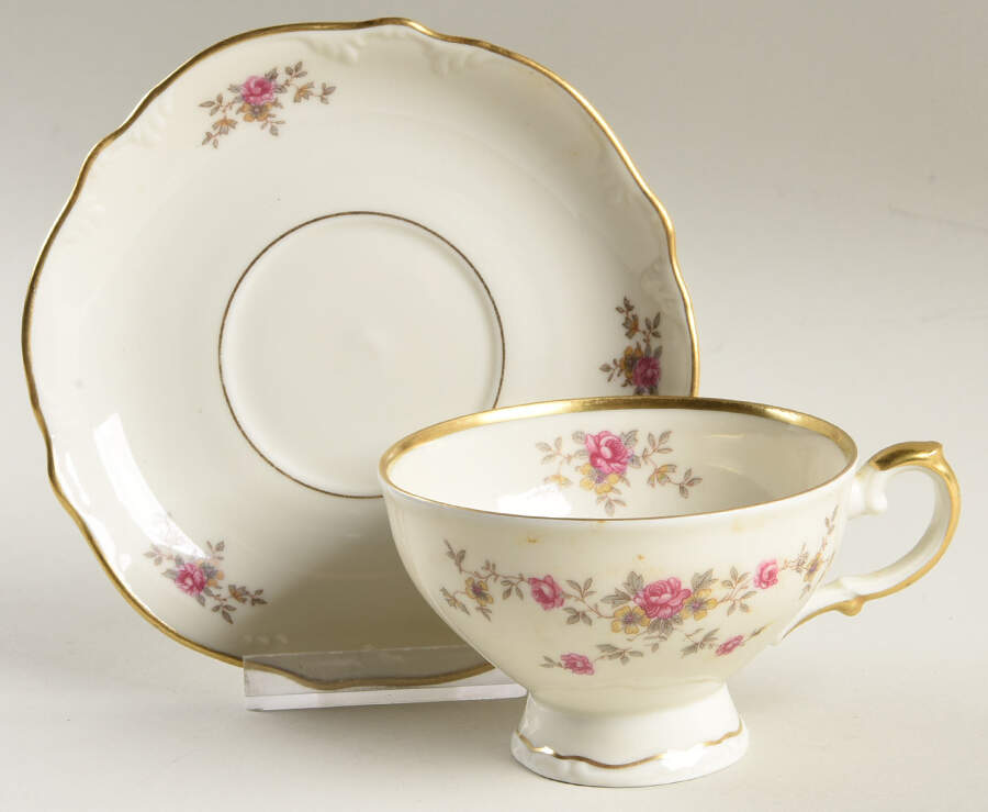 PRG103 Footed Cup & Saucer Set by Porsgrund-1