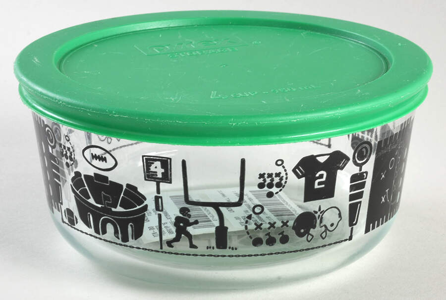Football Fanatic 6" Glassware Storage Bowl & Lid by Pyrex-1