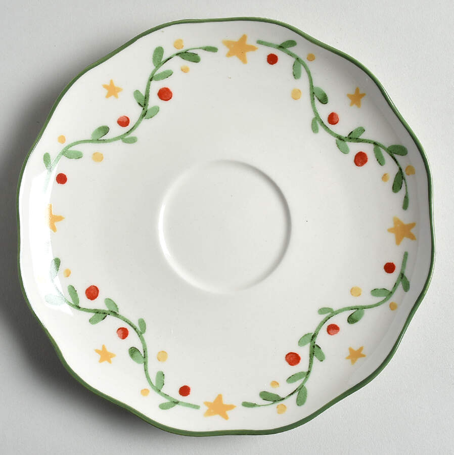 Vintage Christmas Saucer by Potter's Studio-1