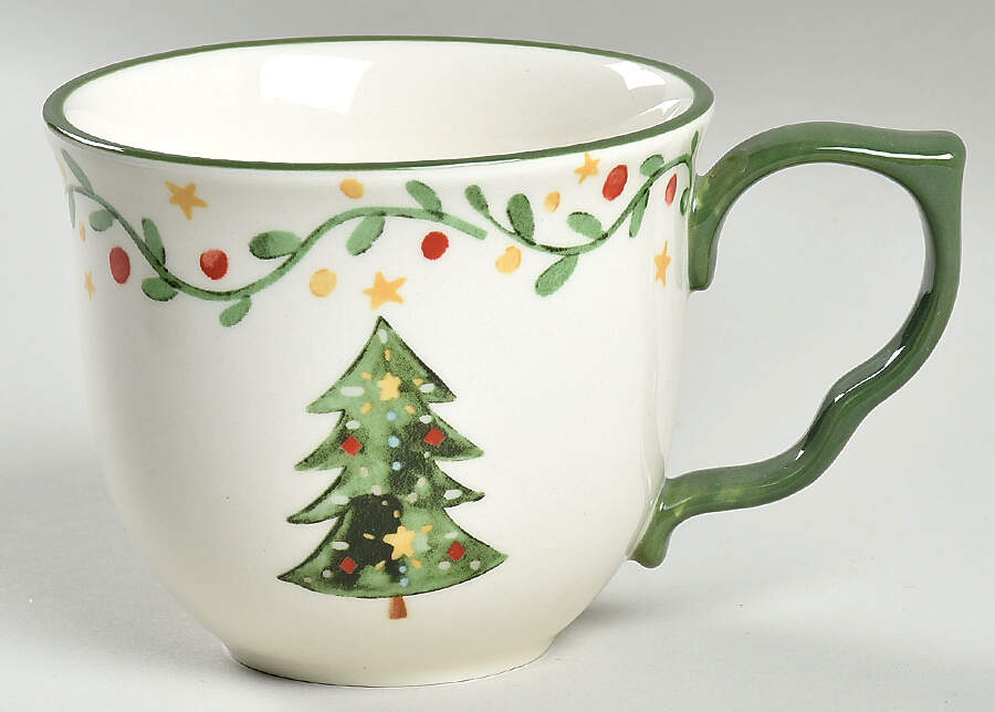 Vintage Christmas Flat Cup by Potter's Studio-1