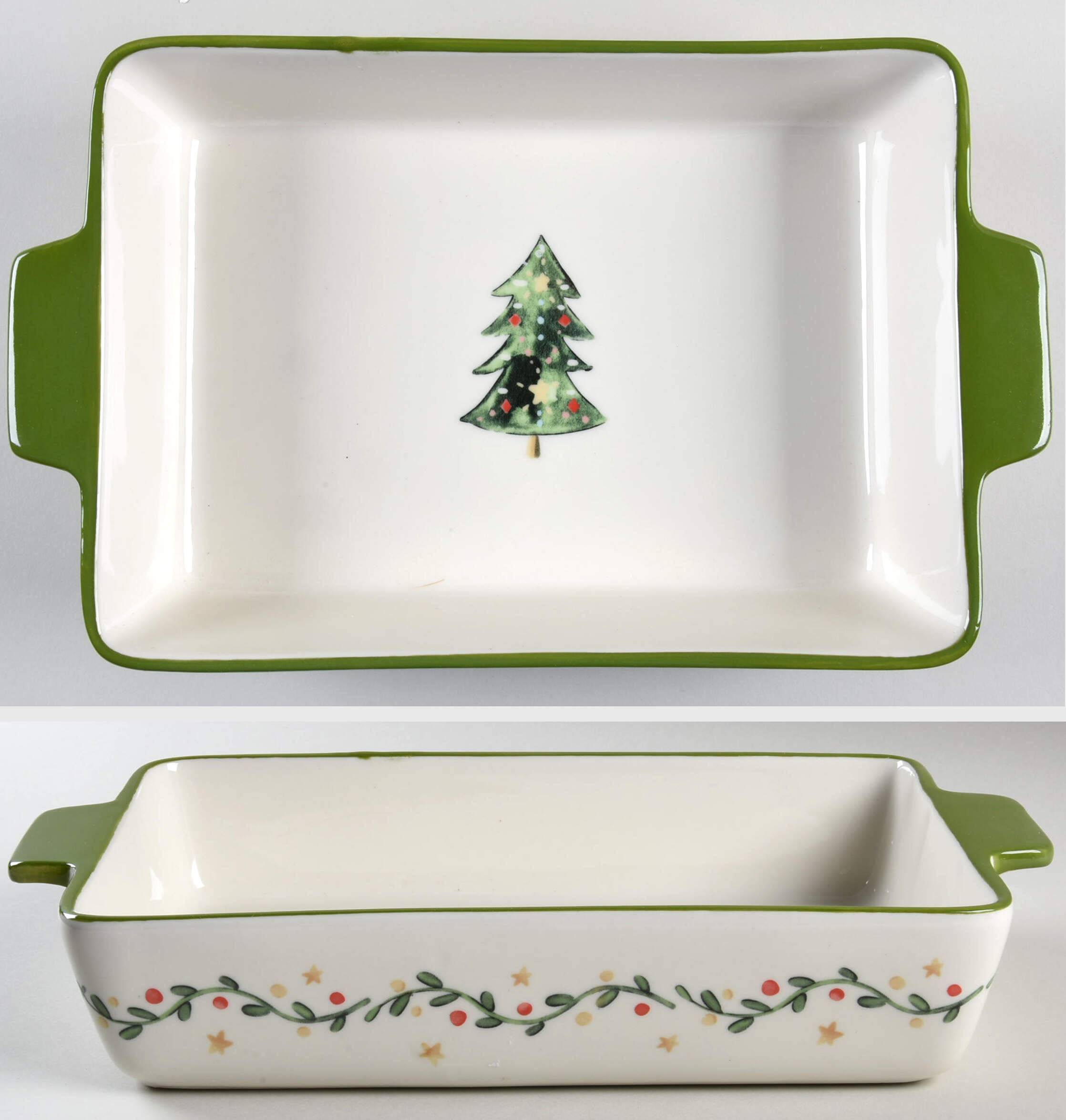 Vintage Christmas 12" Rectangular Baker by Potter's Studio-1