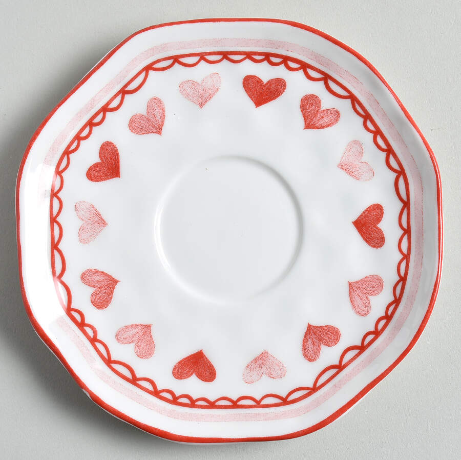 Pink Heart Saucer by Potter's Studio-1