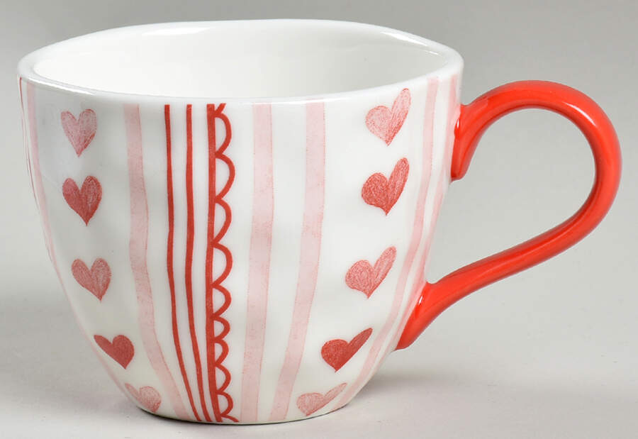 Pink Heart Flat Cup by Potter's Studio-1