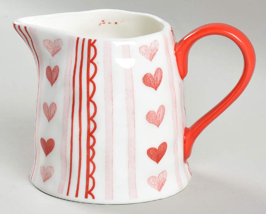Pink Heart Creamer by Potter's Studio-1