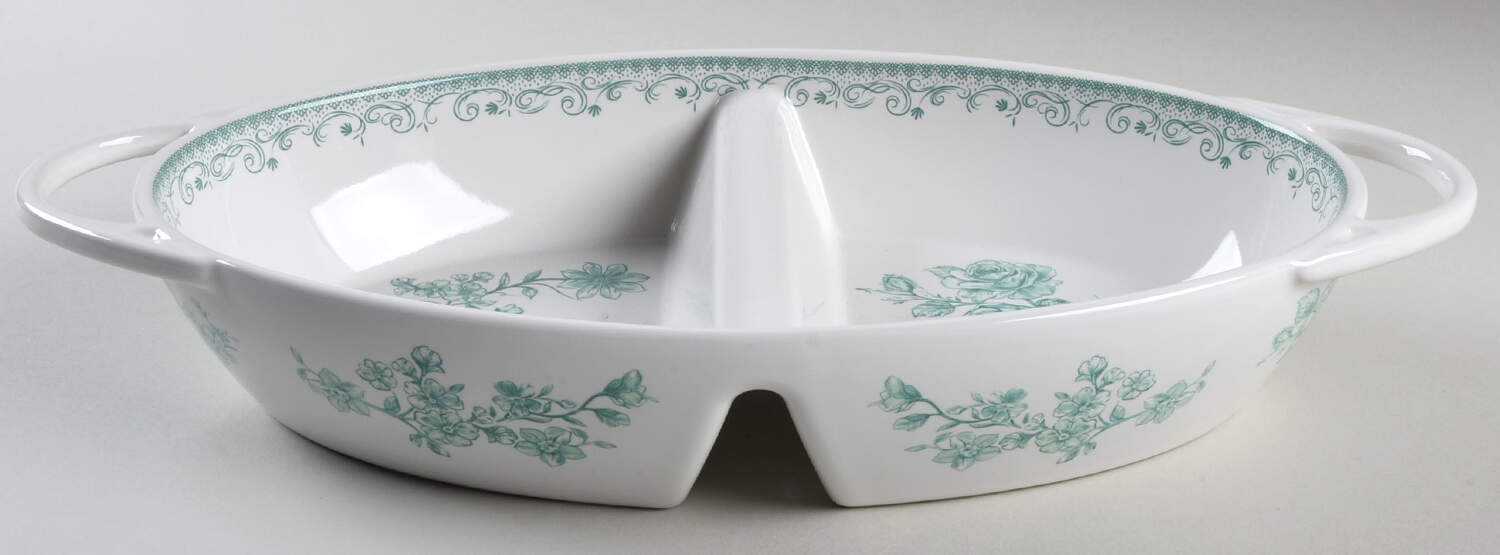 Agatha Oval Divided Vegetable Bowl by Pioneer Woman-1