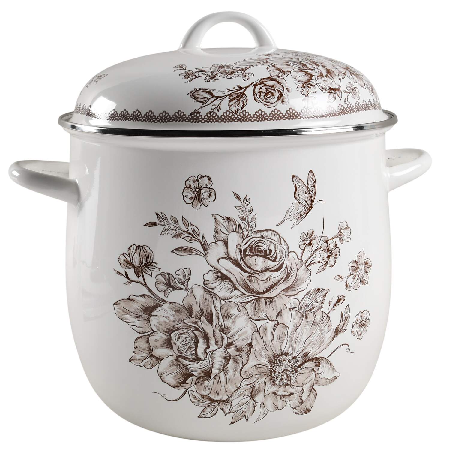 Agatha 12 Qt Metal Stockpot & Lid by Pioneer Woman-1