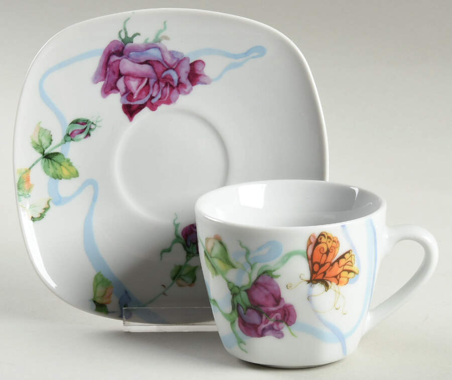 PGE27 Flat Cup & Saucer Set by Pegasus-1