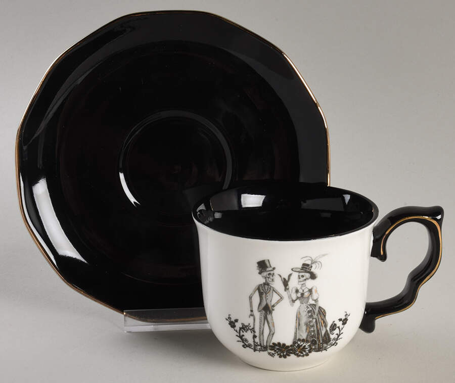 Victorian Full Body Flat Cup & Saucer Set by Potter's Studio-1