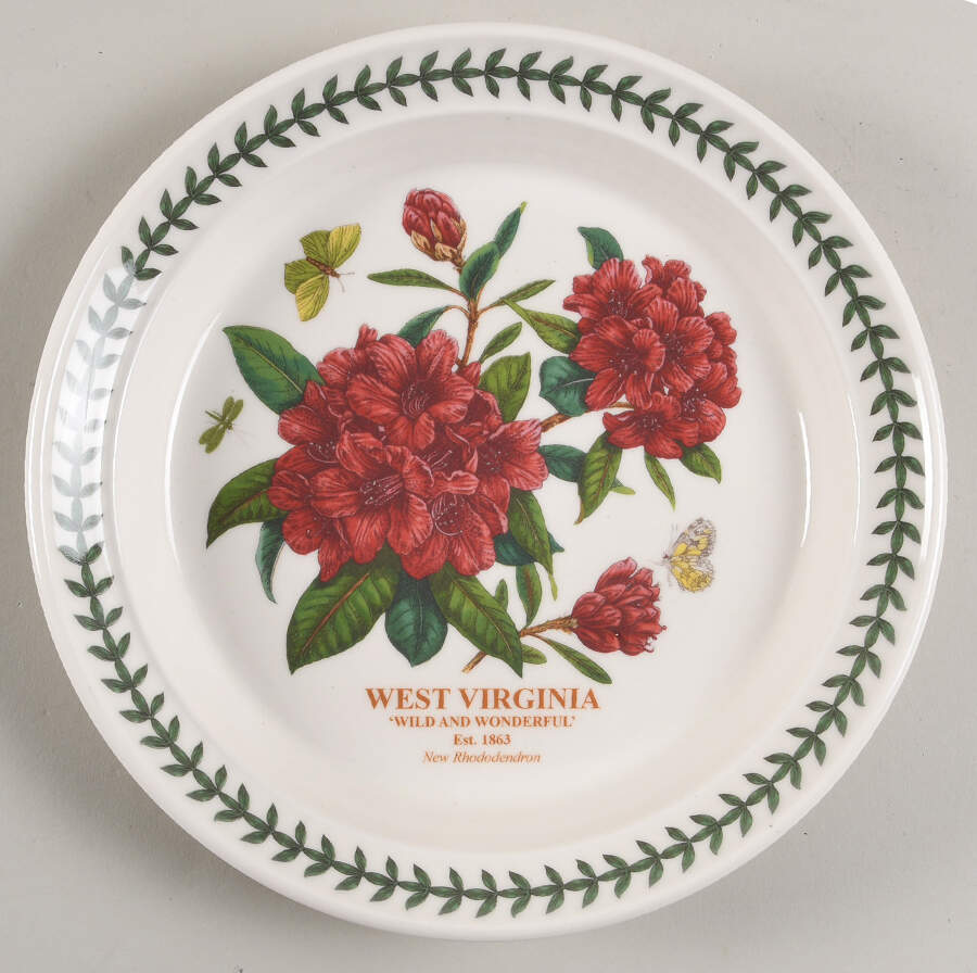 Botanic Garden-Blossoming States West Virginia Salad Plate by Portmeirion-1