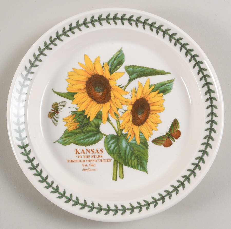 Botanic Garden-Blossoming States Kansas Salad Plate by Portmeirion-1