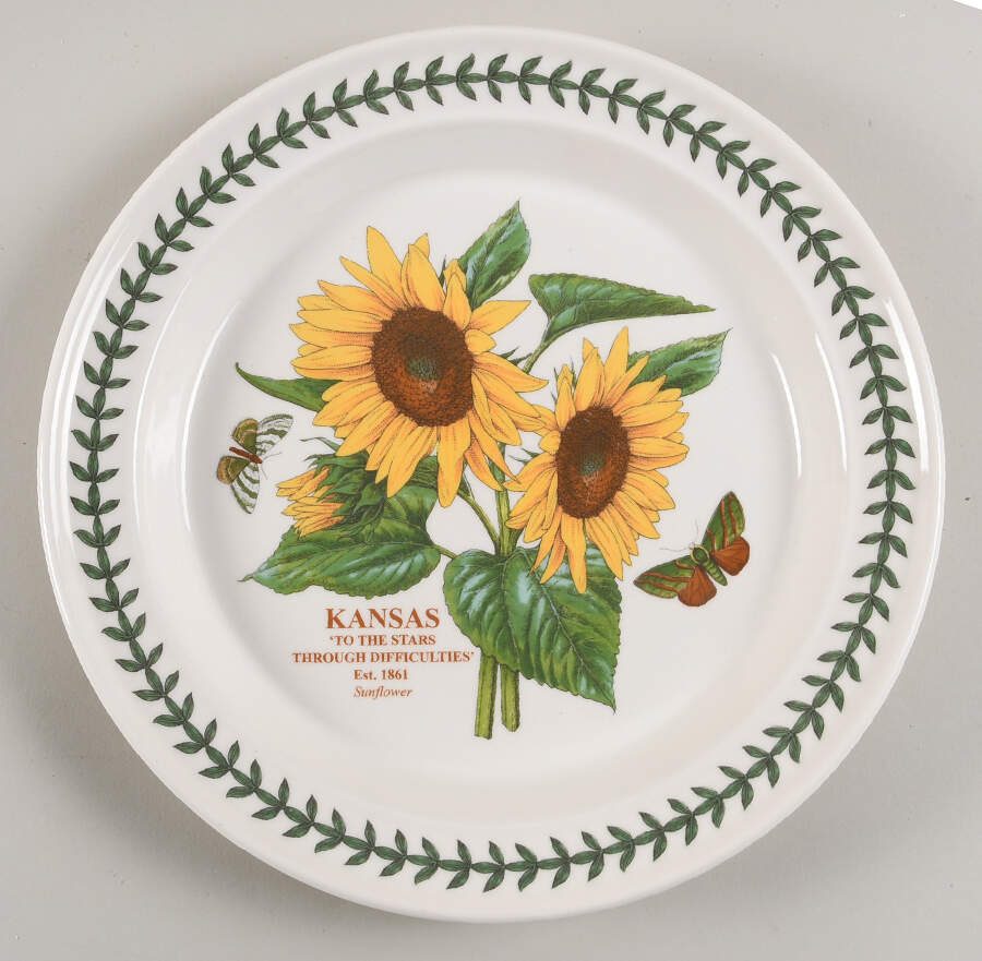Botanic Garden-Blossoming States Kansas Dinner Plate by Portmeirion-1