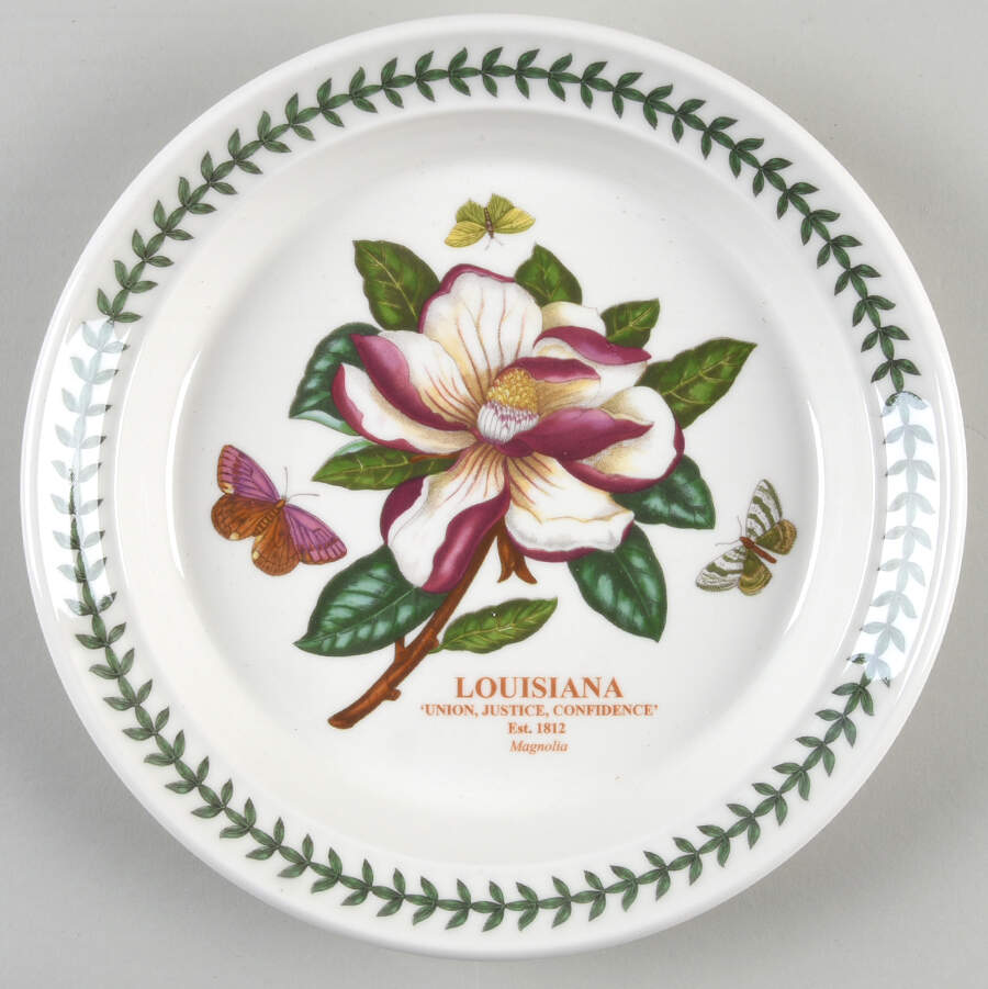 Botanic Garden-Blossoming States Louisiana Salad Plate by Portmeirion-1