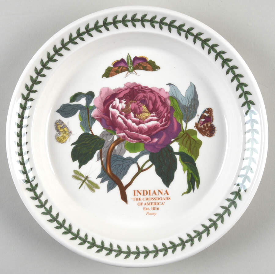 Botanic Garden-Blossoming States Indiana Salad Plate by Portmeirion-1