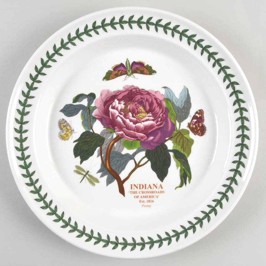 Botanic Garden-Blossoming States Indiana Dinner Plate by Portmeirion-1