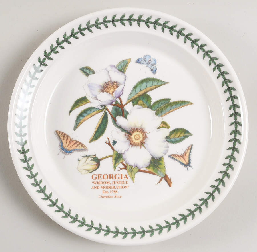 Botanic Garden-Blossoming States Georgia Salad Plate by Portmeirion-1