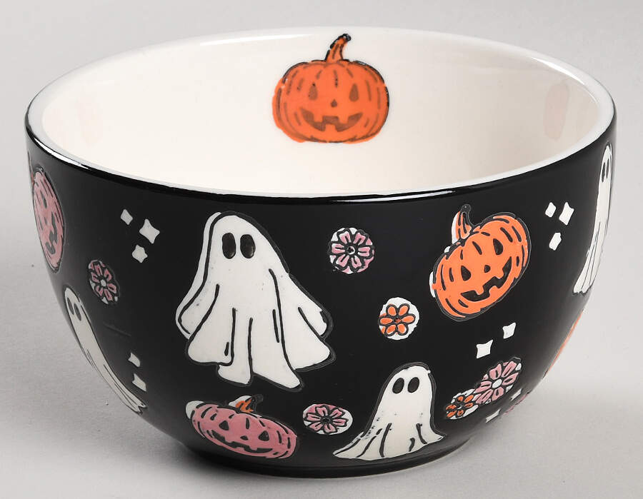 Ghosts & Pumpkins Soup/Cereal Bowl by Potter's Studio-1