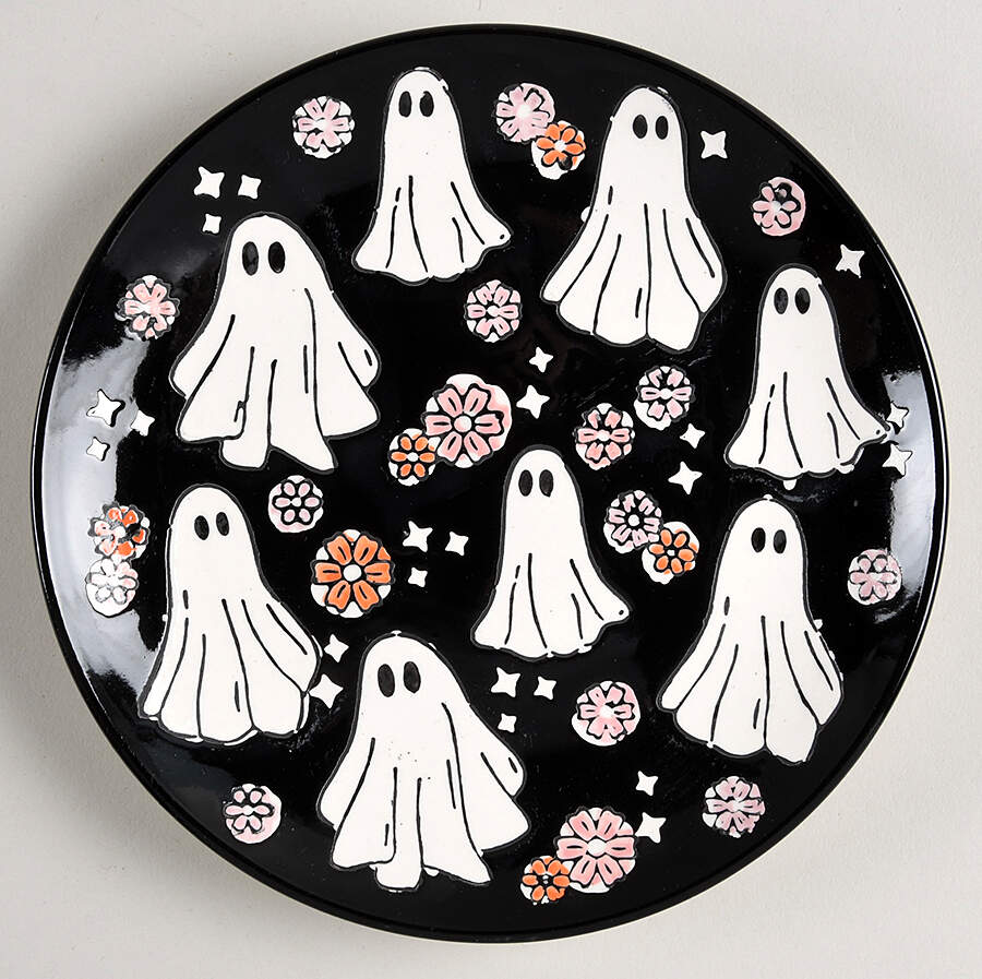 Ghosts & Pumpkins Appetizer Plate by Potter's Studio-1