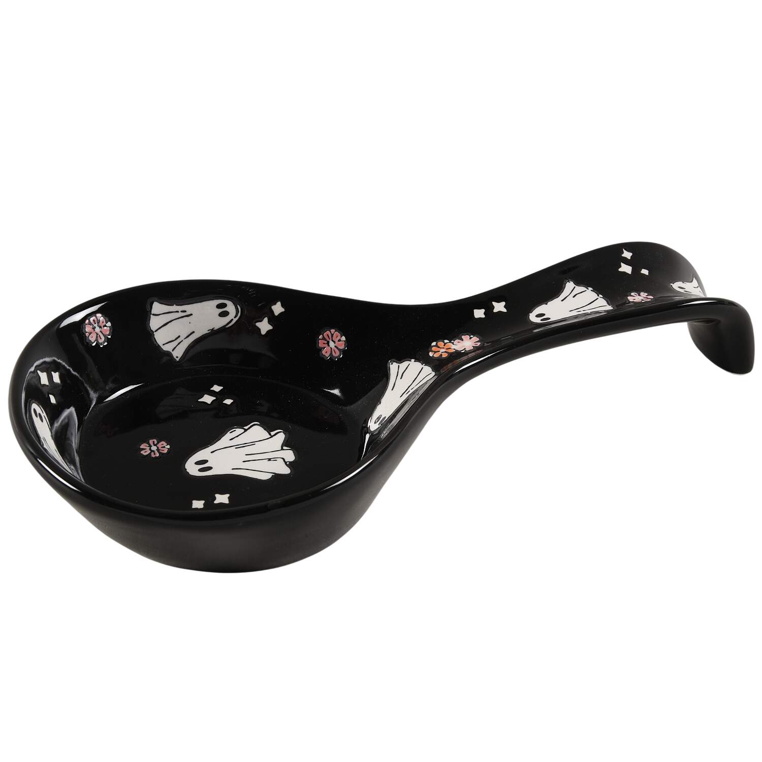 Ghosts & Pumpkins Spoon Rest/Holder (Holds 1 Spoon) by Potter's Studio-1