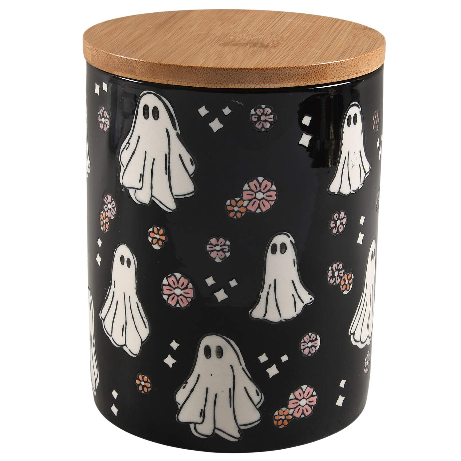 Ghosts & Pumpkins Medium Canister & Lid by Potter's Studio-1