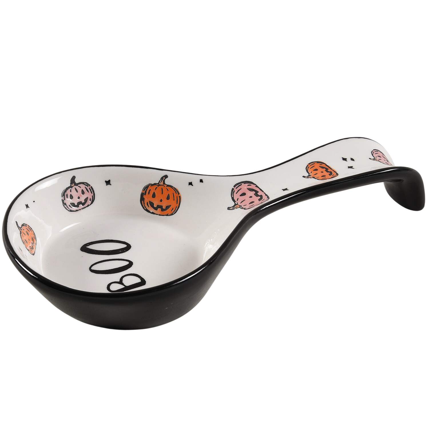 Ghosts & Pumpkins Spoon Rest/Holder (Holds 1 Spoon) by Potter's Studio-1
