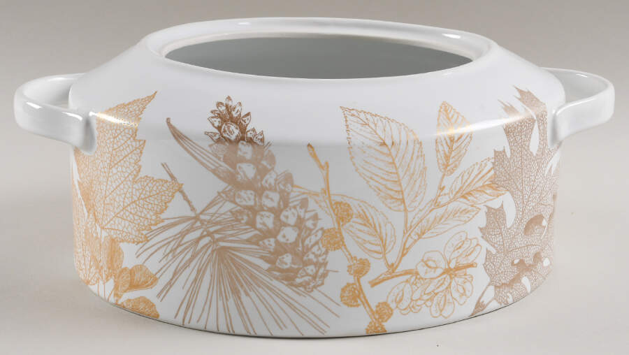 Golden Foliage Oval Vegetable No Lid by 222 Fifth (PTS)-1