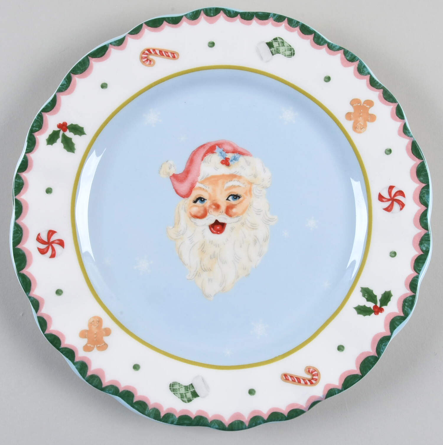 Pink Sweet Christmas Salad Plate by Potter's Studio-1
