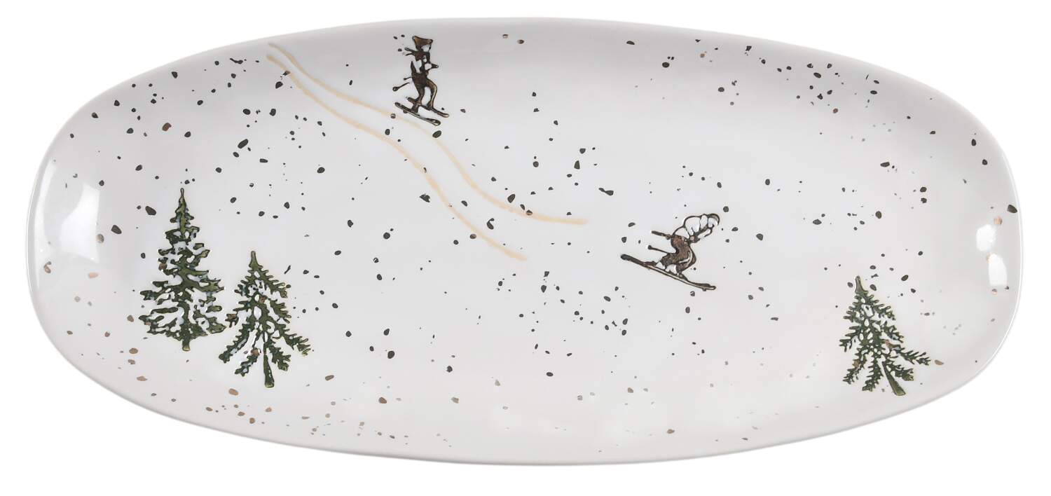 Ski Lodge 12" Oval Serving Platter by Potter's Studio-1
