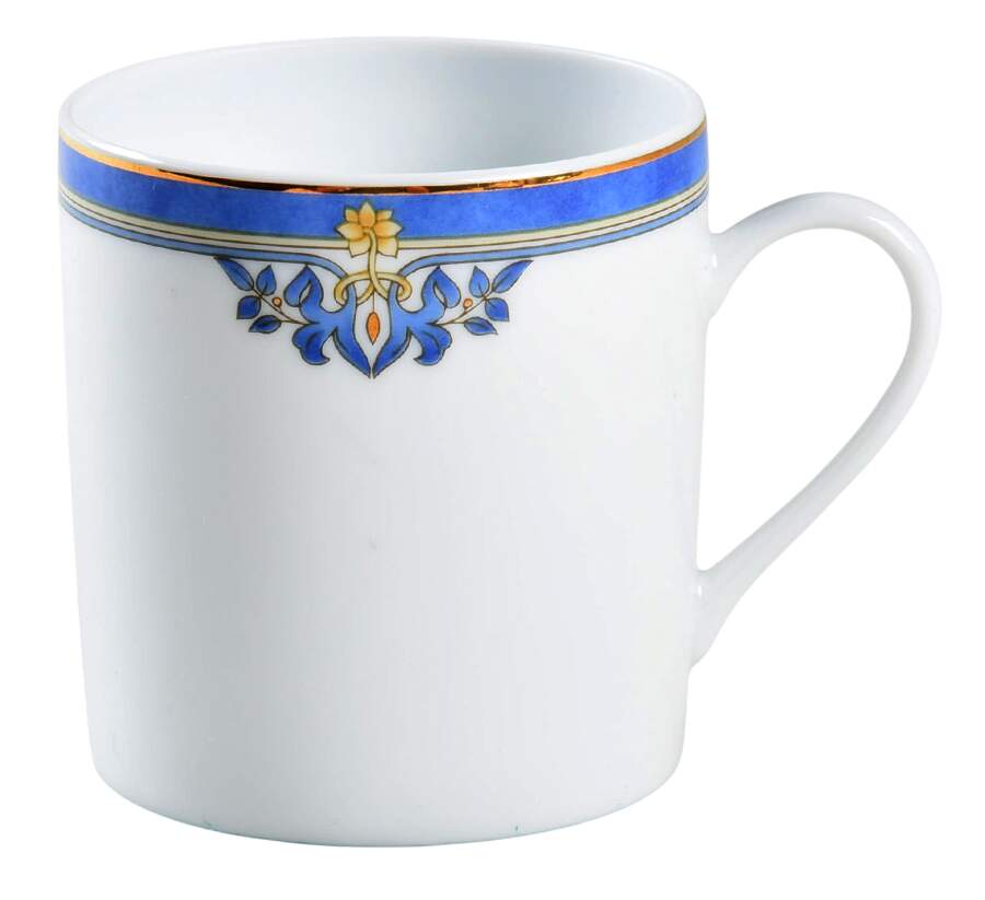 Derby Bleu Flat Cup by Porcelaine de Limoges-1