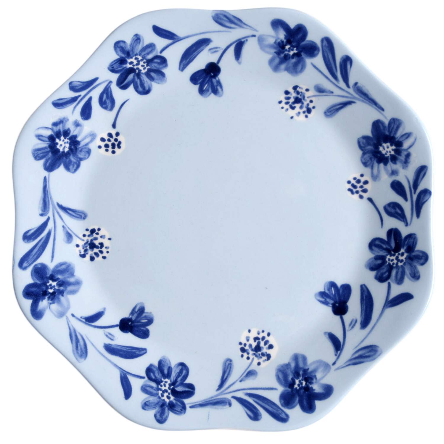 Blue Shade Flower Salad Plate by Potter's Studio-1