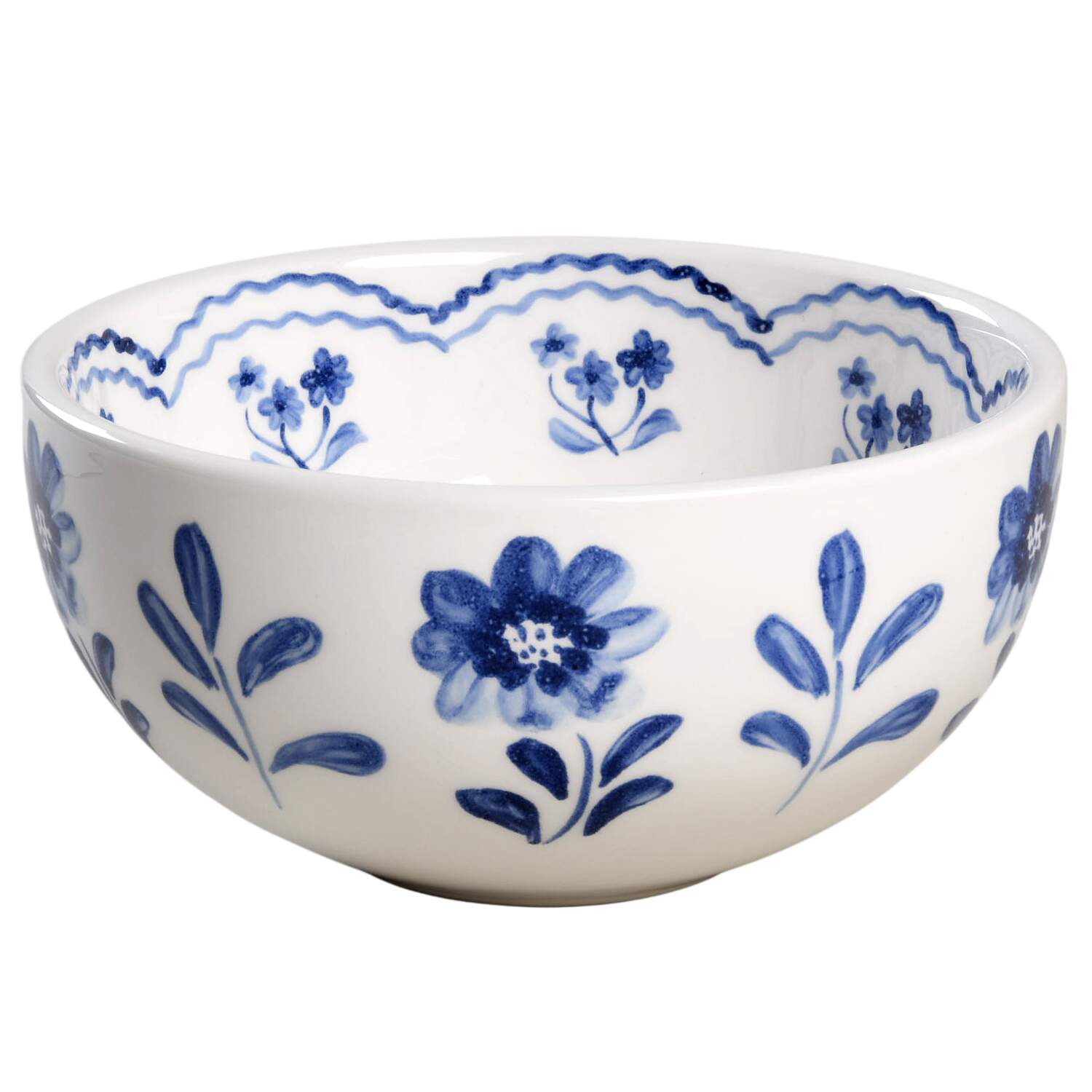 Blue Shade Flower Soup/Cereal Bowl by Potter's Studio-1