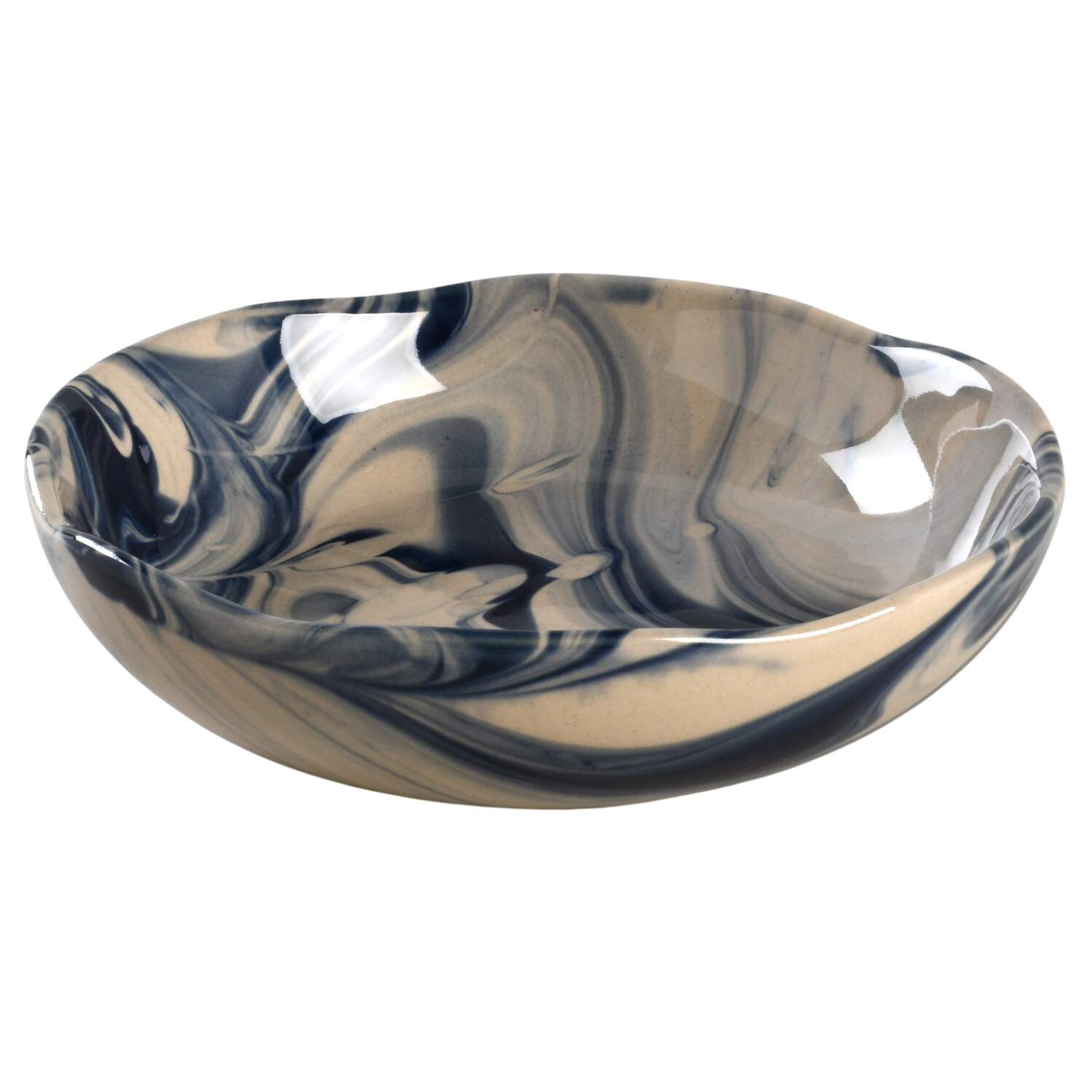 Blue Marble 8" Individual Pasta Bowl by Potter's Studio-1