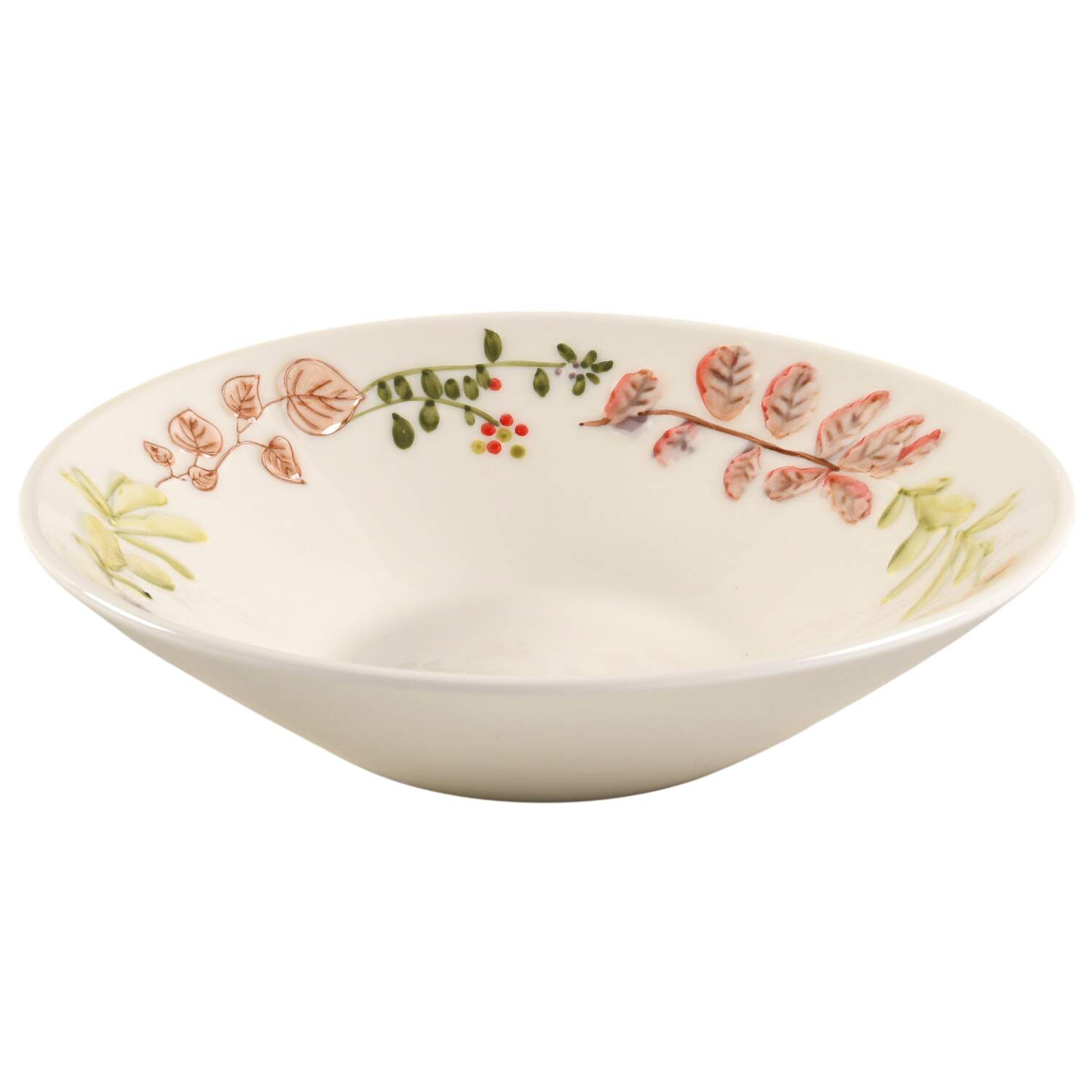 Embossed Floral Botanicals 9" Round Serving Bowl by Potter's Studio-1