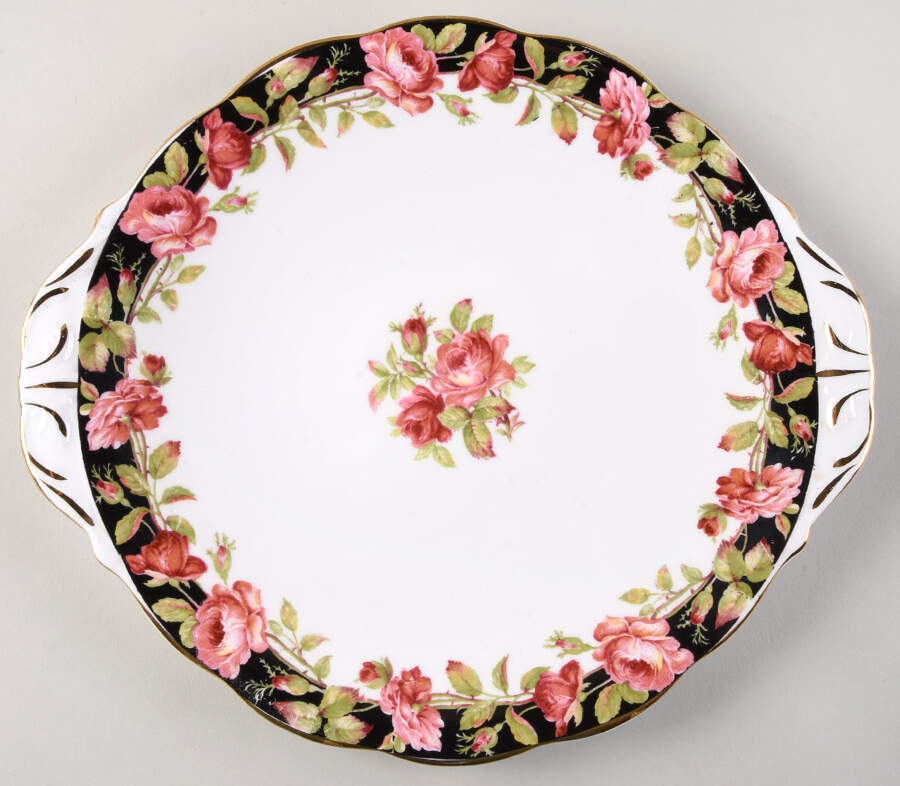 Black Magic Handled Cake Plate by Queen Anne (England)-1