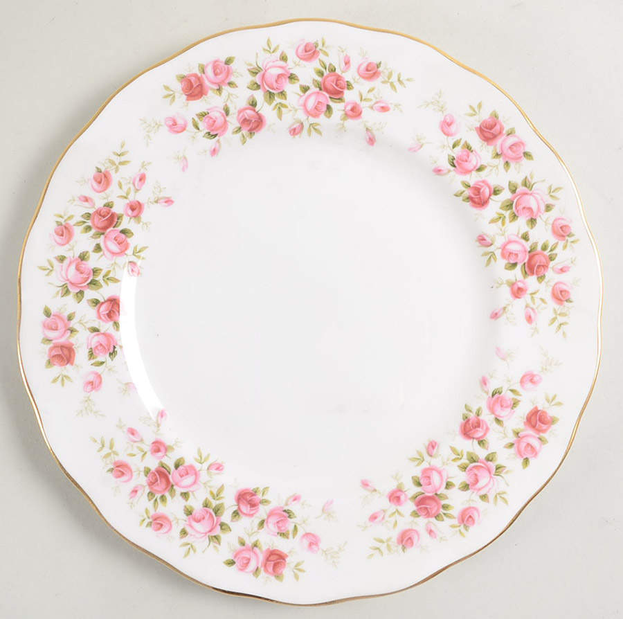 Cascade Roses Salad Plate by Queen Anne (England)-1
