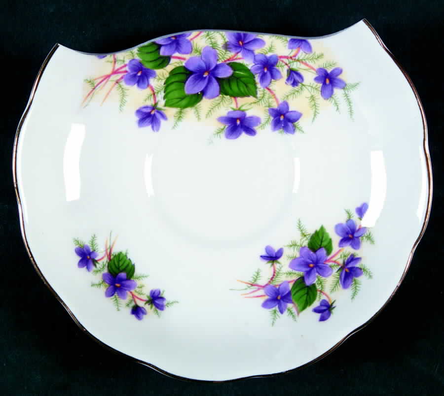 Country Gardens (Gold Trim) Saucer by Queen Anne (England)-1