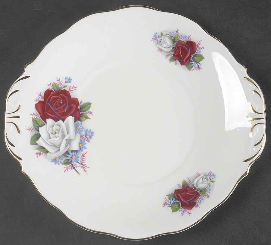 Duet Handled Cake Plate by Queen Anne (England)-1