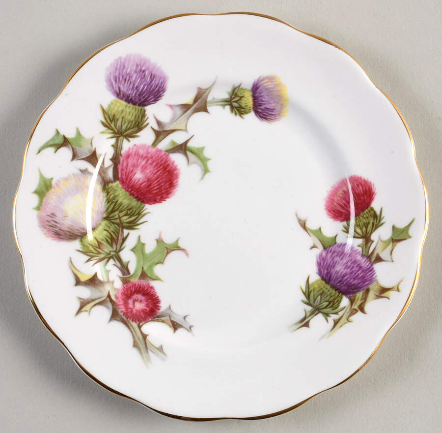 Dundee Thistle Bread & Butter Plate by Queen Anne (England)-1