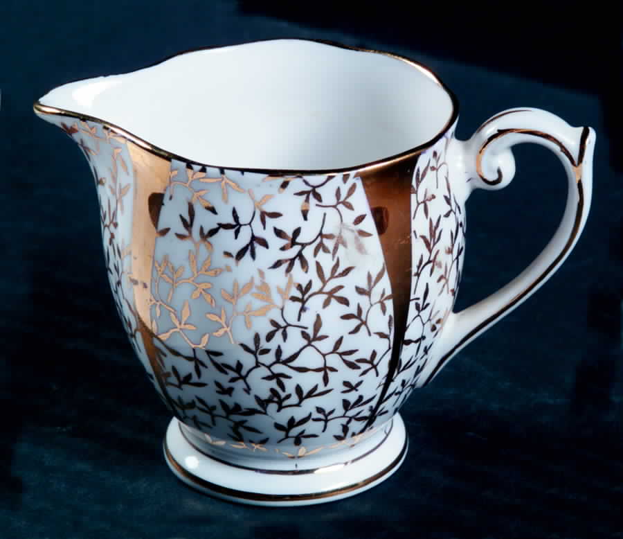 Gold Lace Creamer by Queen Anne (England)-1