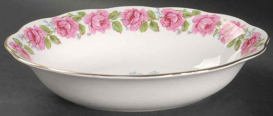 Lady Alexander Rose 9" Oval Vegetable Bowl by Queen Anne (England)-1