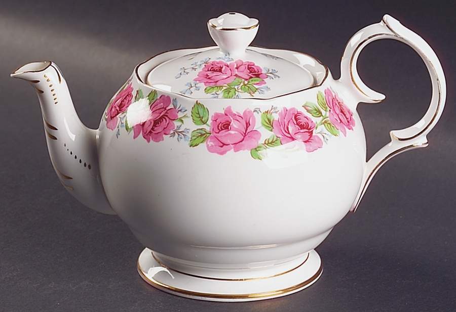 Lady Alexander Rose Teapot & Lid by Queen Anne (England)-1