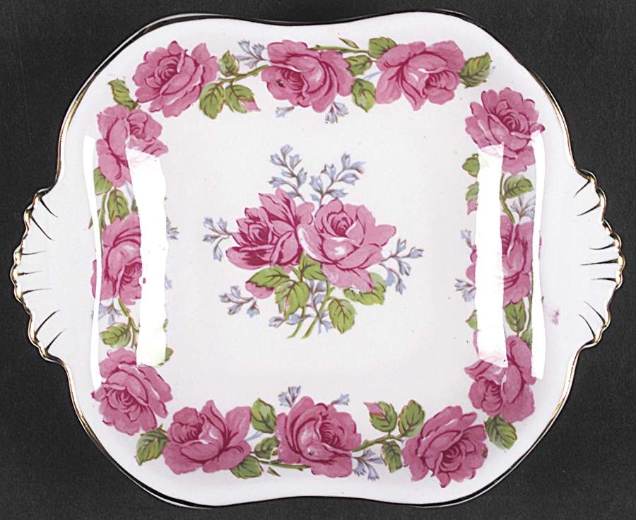 Lady Alexander Rose Small Square Sweet Meat Dish by Queen Anne (England)-1